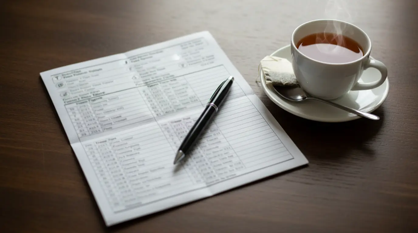 Greyhound racecard breakdown showing form figures, times and trap data